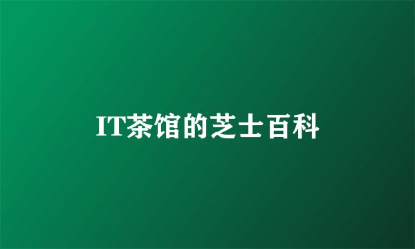 IT茶馆的芝士百科