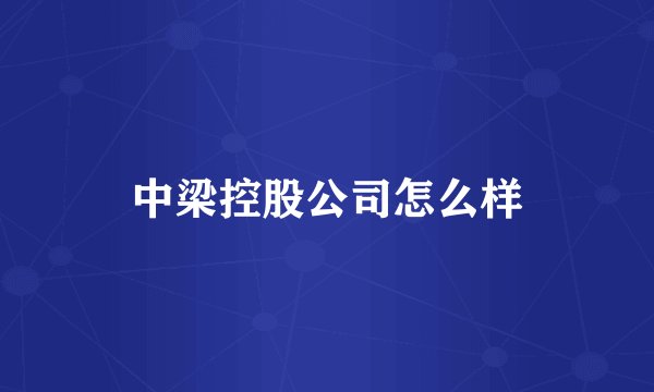 中梁控股公司怎么样