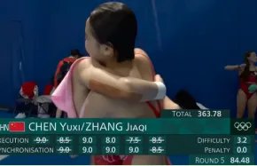 6连冠+第8金！中国跳水队两位00后做到了，赛后两人激动拥抱！她们都是谁？