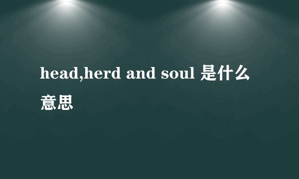 head,herd and soul 是什么意思