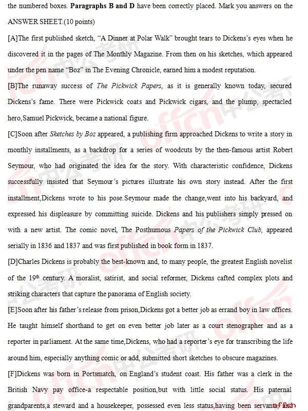 2017年考研英语一试题及答案（完整版）