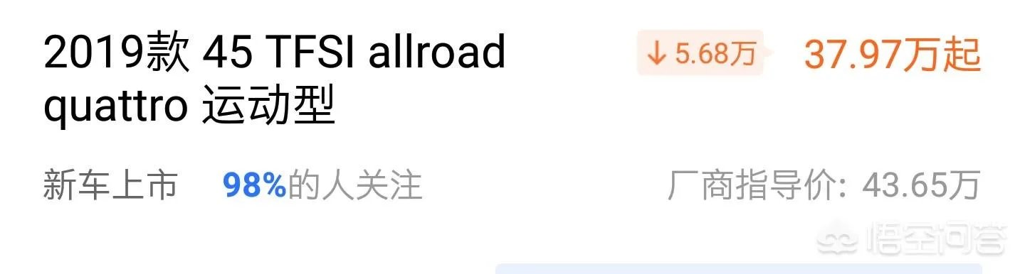 河北地区的奥迪A4 Allroad多少钱能落地？
