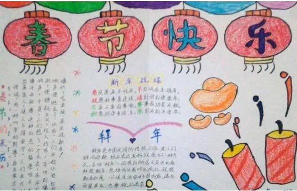 2019简单猪年手抄报画法 2019猪年手抄报简单易画