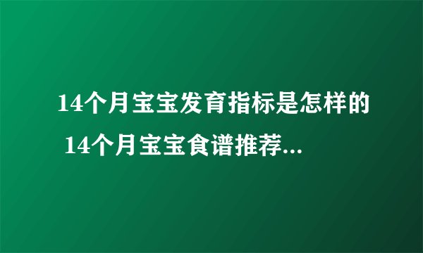 14个月宝宝发育指标是怎样的 14个月宝宝食谱推荐_14个月宝宝发育指标究竟是怎样的_14个月宝宝要定时定量喂养吗