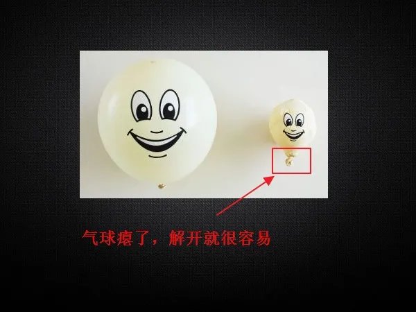 普通气球打结方法图解