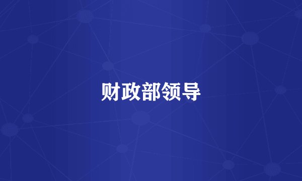 财政部领导