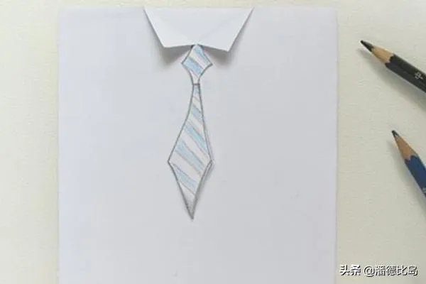 衬衫领带”特色父亲节贺卡的手工制作方法?