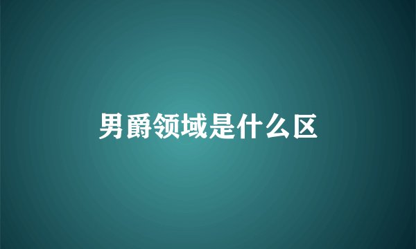 男爵领域是什么区