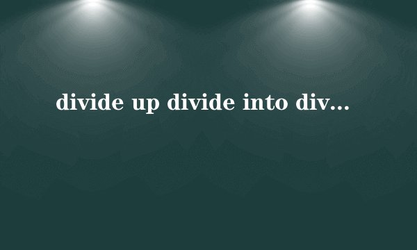 divide up divide into divide among divide by有什么区别？