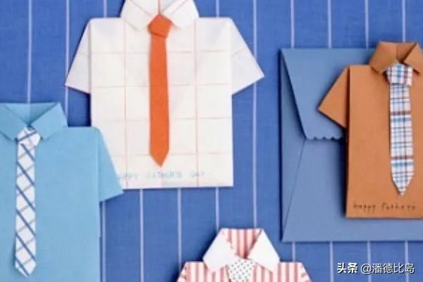 衬衫领带”特色父亲节贺卡的手工制作方法?