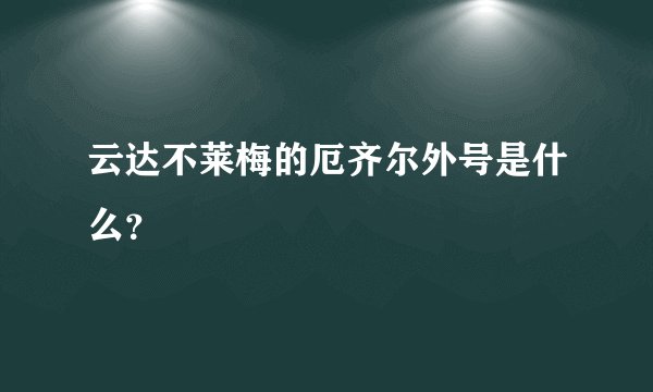 云达不莱梅的厄齐尔外号是什么？