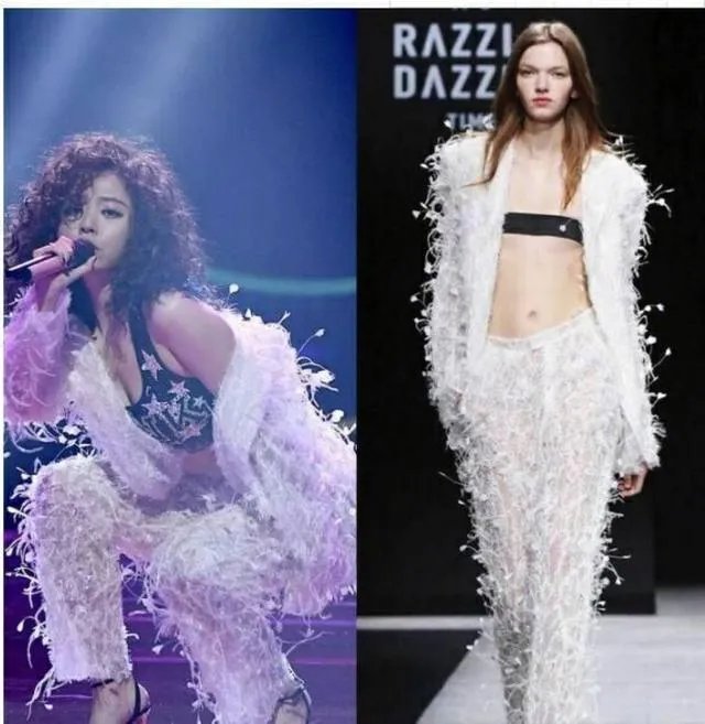 #维密大秀#张靓颖成第一个登上维密舞台的中国歌手，她的时尚品味如何？