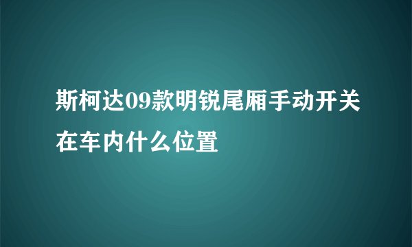 斯柯达09款明锐尾厢手动开关在车内什么位置