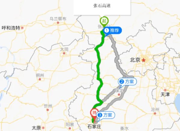 张石高速全线地图
