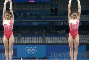 6连冠+第8金！中国跳水队两位00后做到了，赛后两人激动拥抱！她们都是谁？