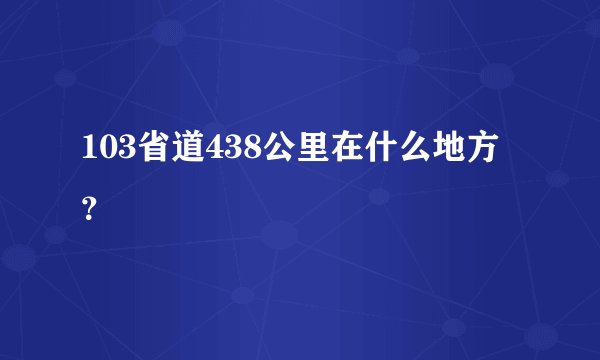 103省道438公里在什么地方？