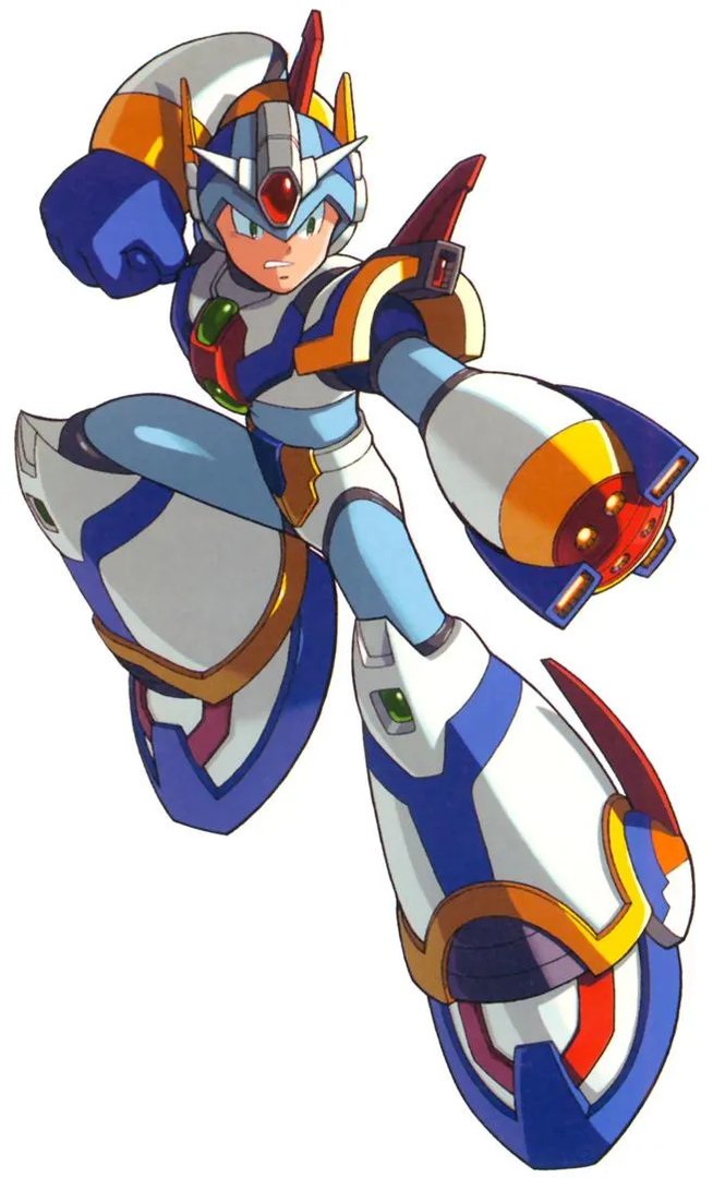 洛克人X5白色盔甲是怎样的，请详细描述一下，最好有图啦