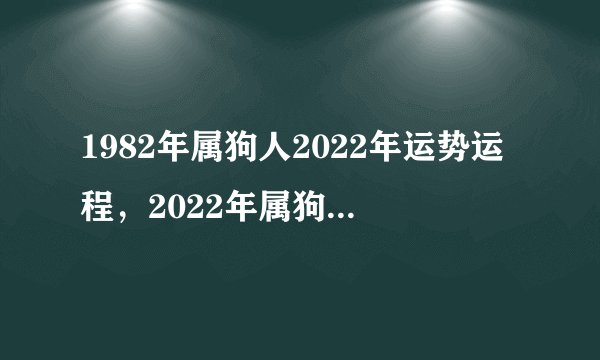 1982年属狗人2022年运势运程，2022年属狗人的全年运势