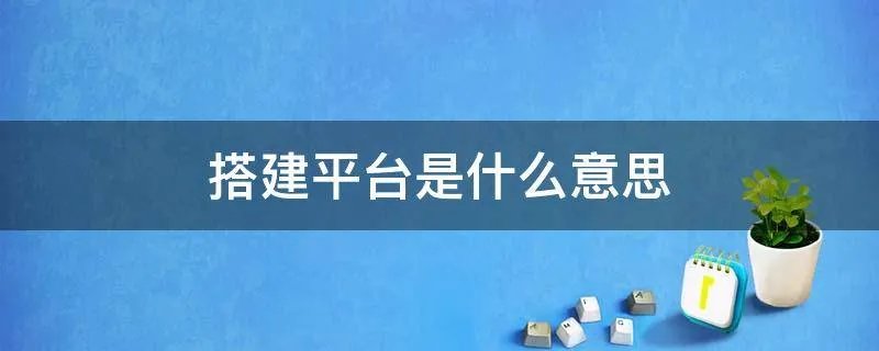搭建平台是什么意思