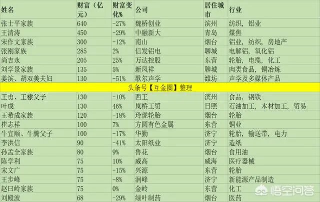 靠实体起家的山东首富