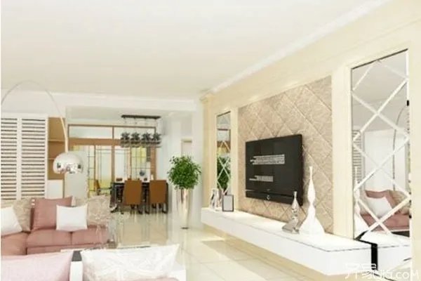 客厅不吊顶 也可以装修的如此美观