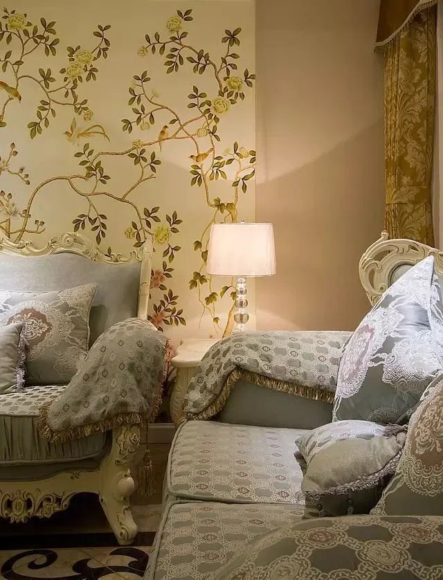 145㎡欧式三居室，清新的色彩搭配，透露一股自然的田园气息！