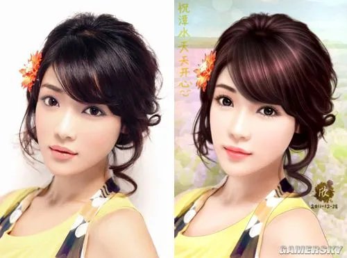 国人威武！中国版二次元 vs 三次元唯美对比图