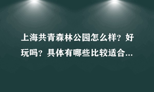 上海共青森林公园怎么样？好玩吗？具体有哪些比较适合年轻人80后 90后玩的东西呢？