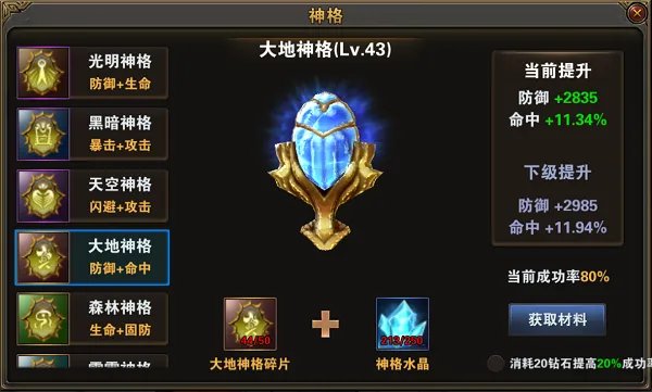 《绝对领域极战纪》神格战力提升攻略