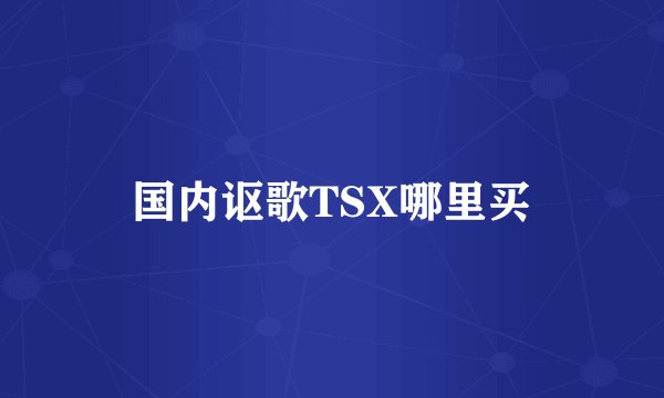 国内讴歌TSX哪里买