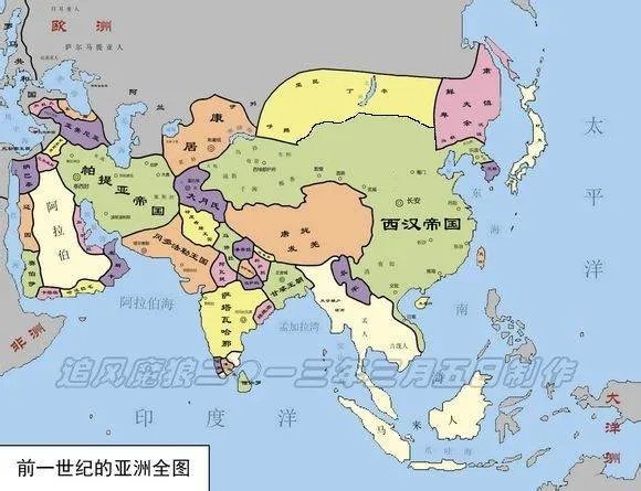 汉朝鼎盛时期版图 注意是图