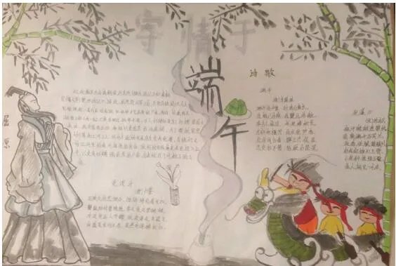 2020端午节手抄报图片大全 2020简笔画端午节手抄报