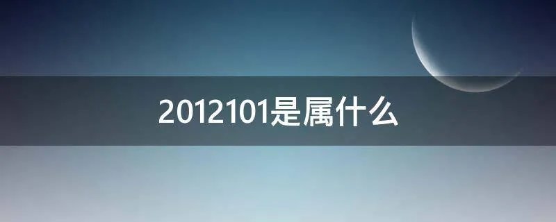 2012101是属什么