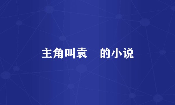 主角叫袁龍的小说