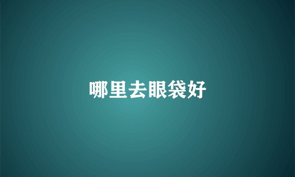哪里去眼袋好