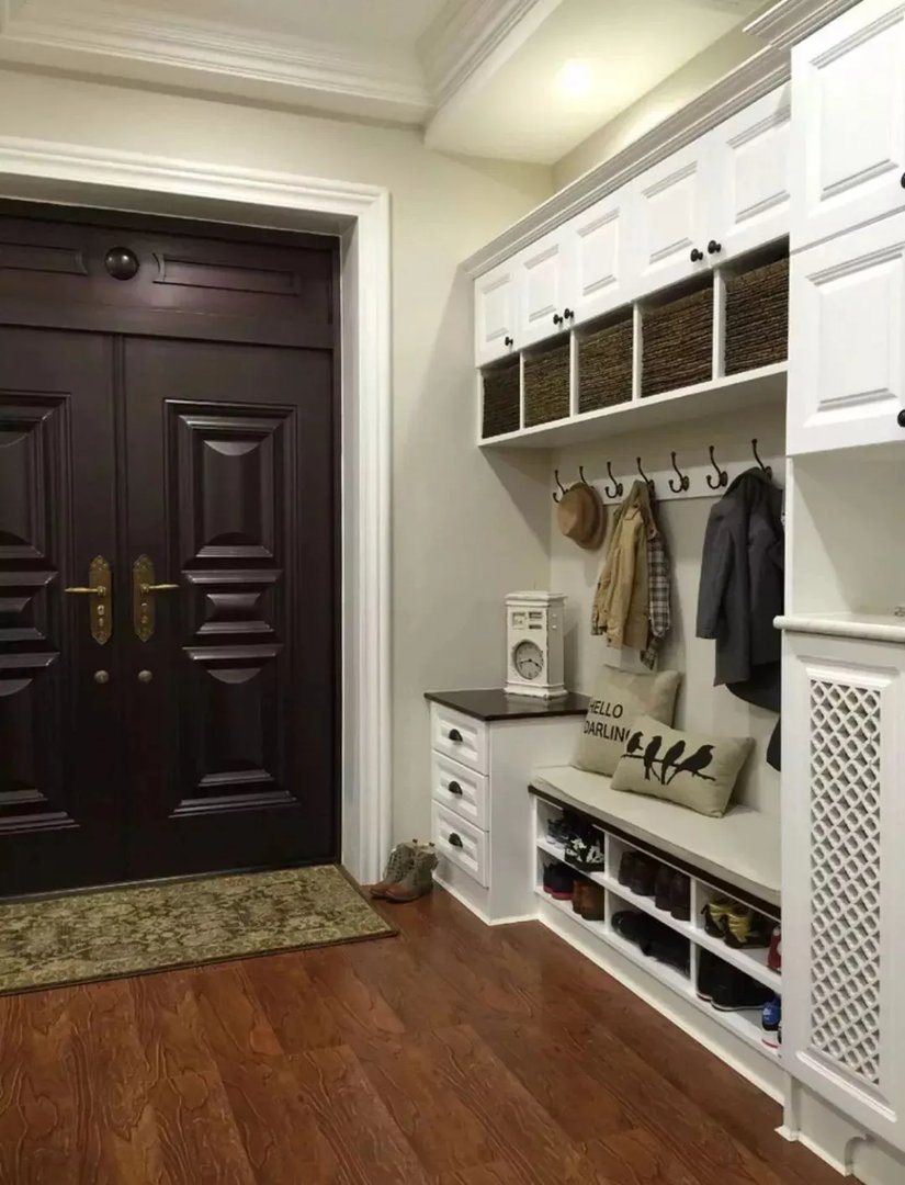 鞋柜+换鞋凳很美组合，进门再也不用站着换鞋了！