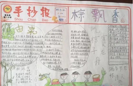 2020端午节手抄报图片大全 2020简笔画端午节手抄报