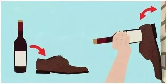 没有开瓶器，葡萄酒怎么打开？