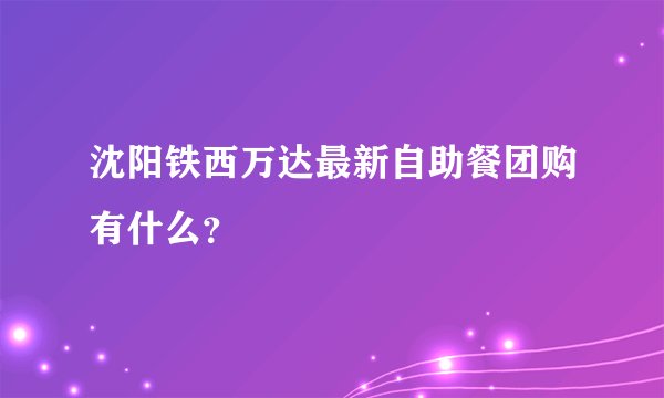 沈阳铁西万达最新自助餐团购有什么？
