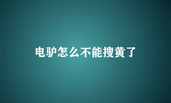 电驴怎么不能搜黄了