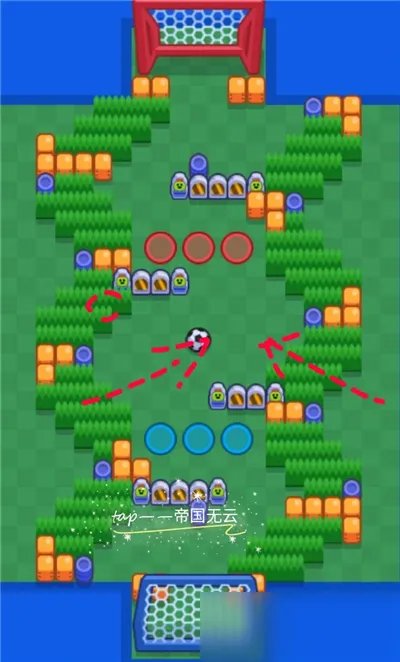 《荒野乱斗》足球模式弯曲竞技场怎么玩 弯曲竞技场地图玩法技巧攻略