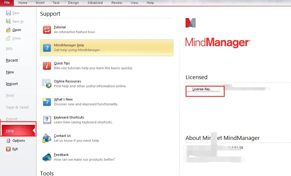 mindmanager 2012怎么输入注册码