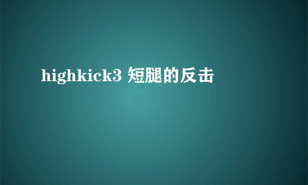 highkick3 短腿的反击