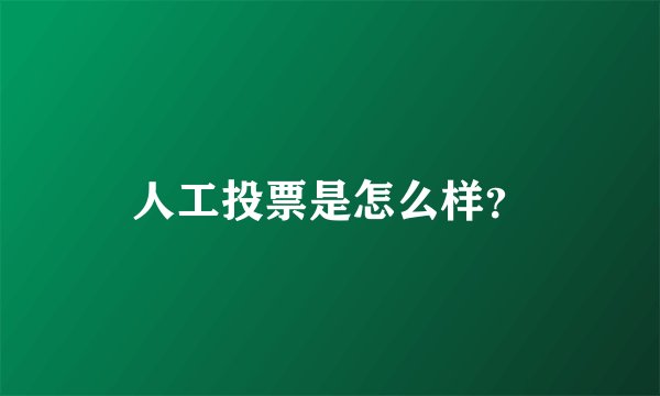 人工投票是怎么样？