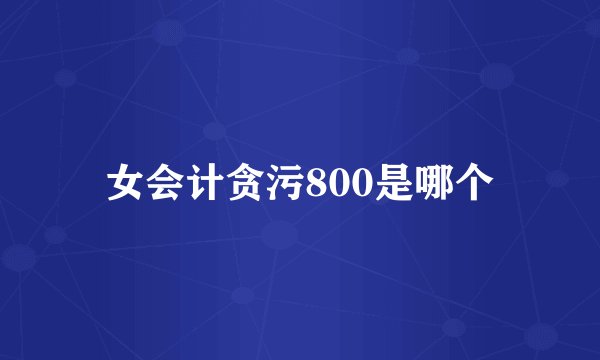 女会计贪污800是哪个