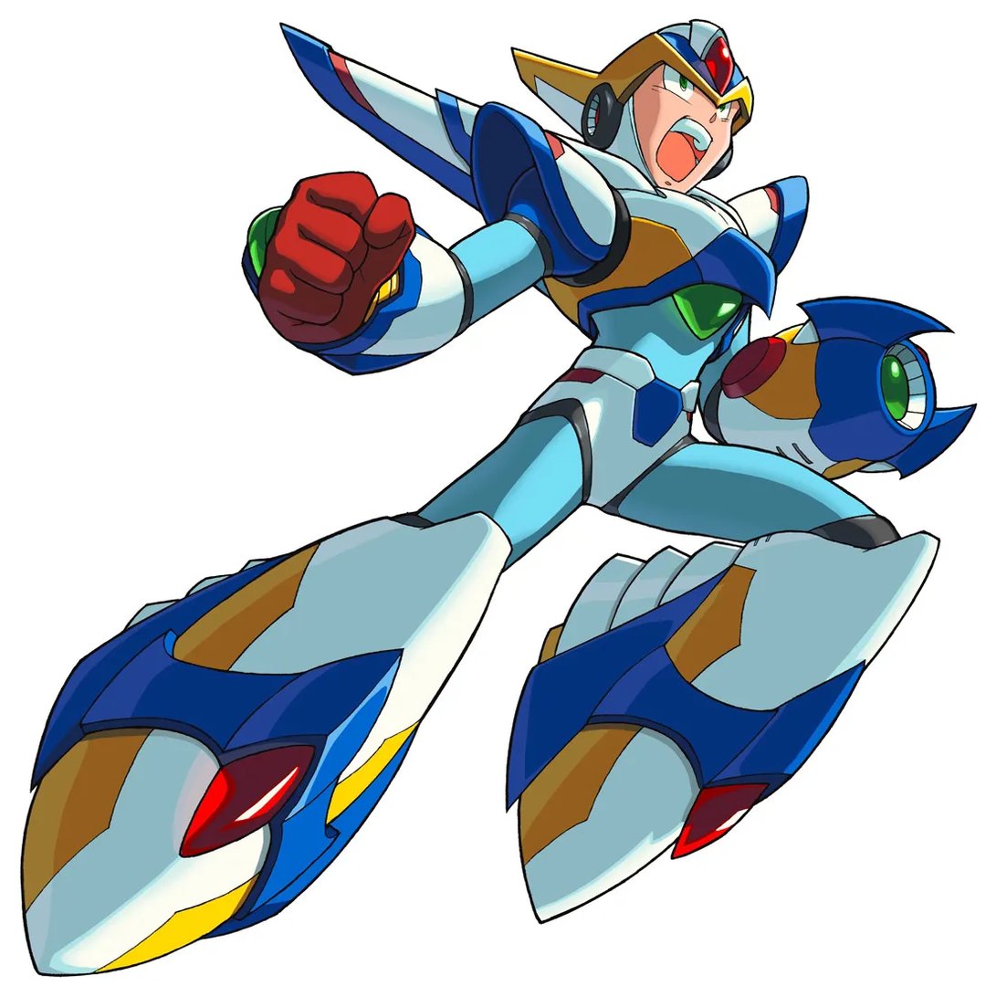 洛克人X5白色盔甲是怎样的，请详细描述一下，最好有图啦