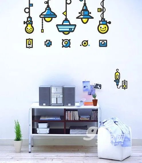 萌翻儿童房 10款可爱卧室背景墙贴