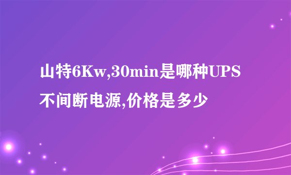 山特6Kw,30min是哪种UPS不间断电源,价格是多少