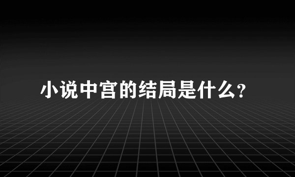 小说中宫的结局是什么？