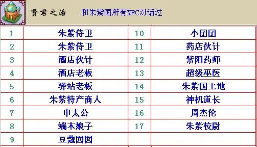 梦幻西游npc成就攻略